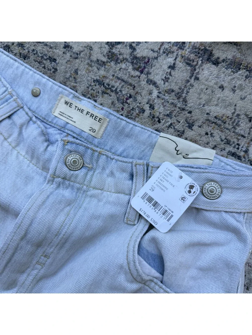 NEW FREE PEOPLE We The Free Don't Wait Up Boyfriend Jeans Women's Size 29